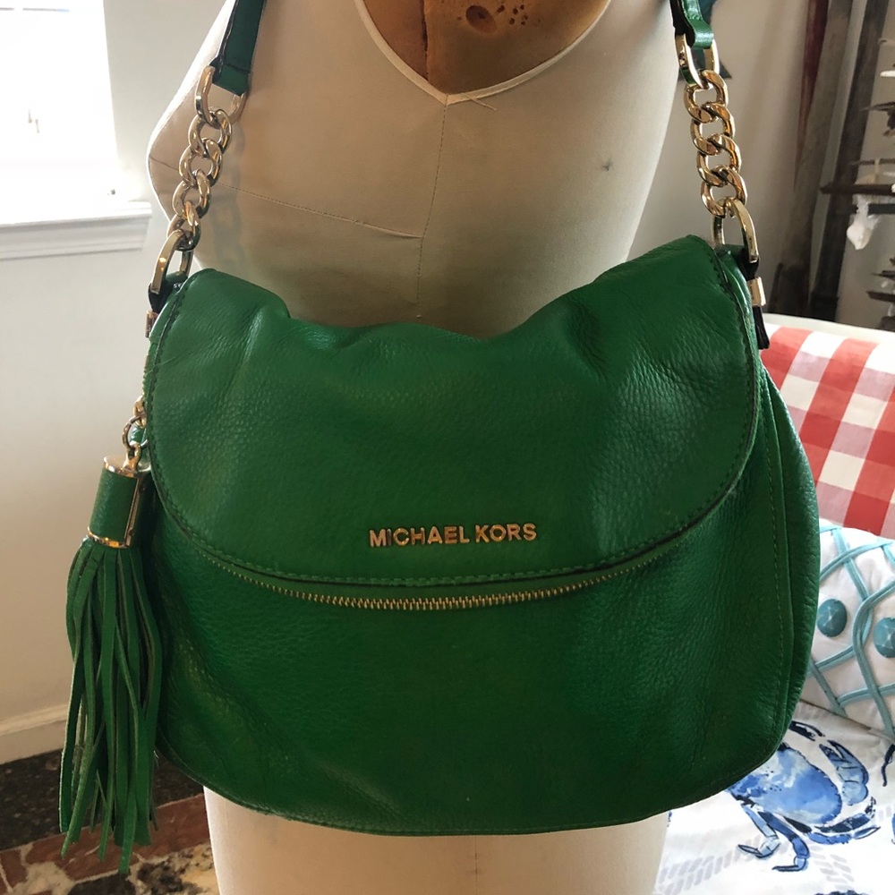 Authentic Michael Kors Bright Green Handbag
